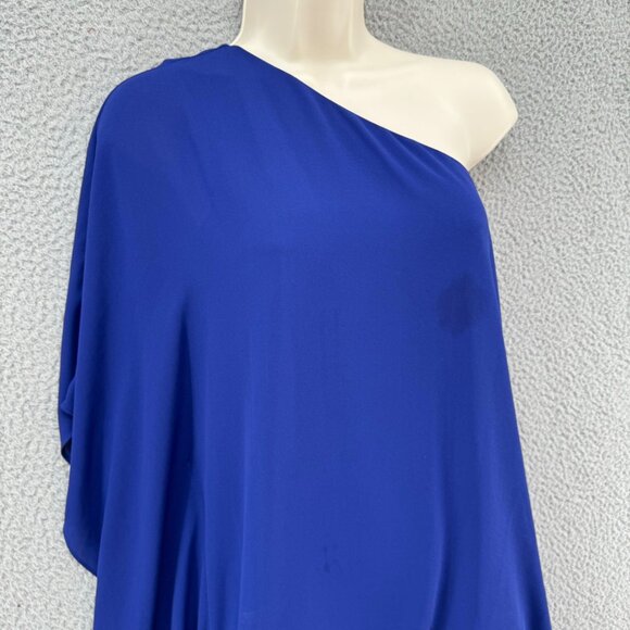 BCBGMaxAzria Alana Side Drape Dress Orient Blue Sleeveless Pullover Size XS - Picture 2 of 12